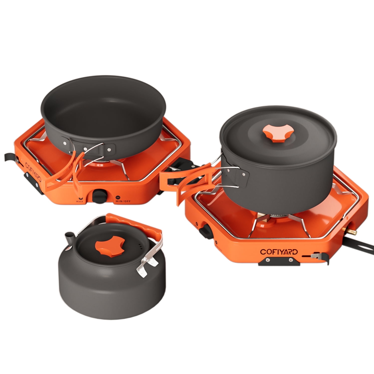 Cofiyard Propane Burner Camping Stove with Camping Cookware