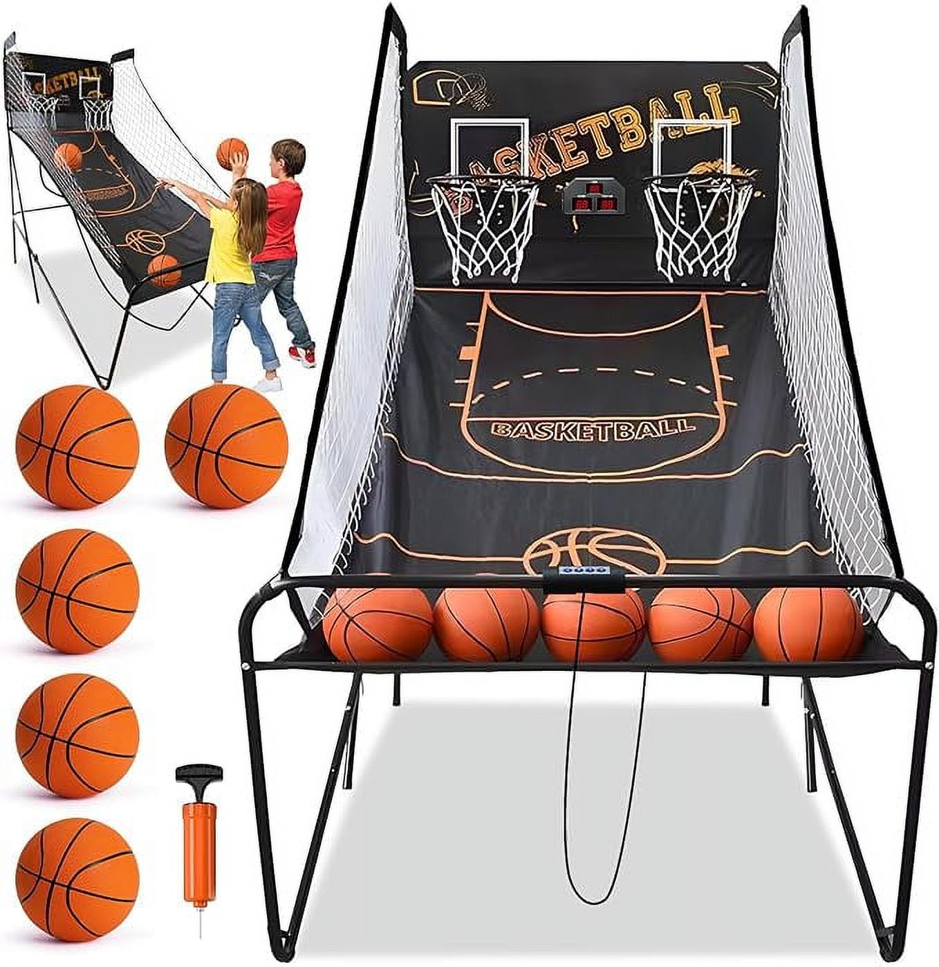Triumph Play Maker Double Shootout Basketball Game Includes 4 GameReady Basketballs and Air