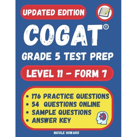 Gifted and Talented Test Prep Cogat(r) Grade 5 Test Prep: Grade 5 Level 11 Form 7 One Full Length Practice Test 176 Practice Questions Answer Key Samp, (Paperback)