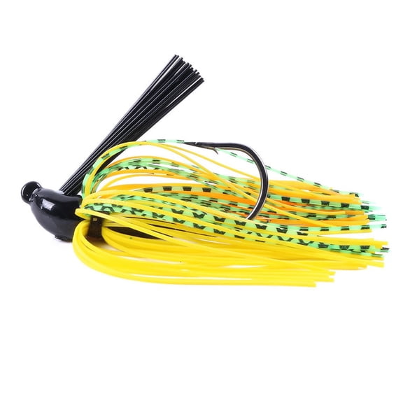 Cogfs 1 Pcs 7cm/10g Weedless Football Jig Bait Rubber Skirt Fishing Lure Bass Trout