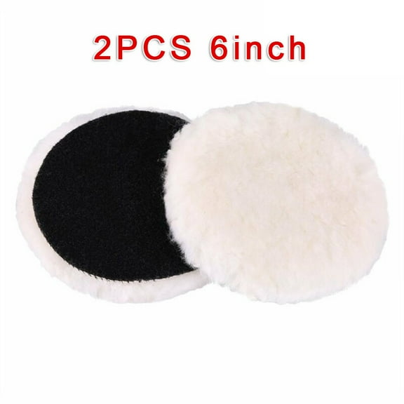 Cogfs 2 Pcs 6 inch Wool Buffing Polishing Pads Bonnets Sanding On Car Buffer
