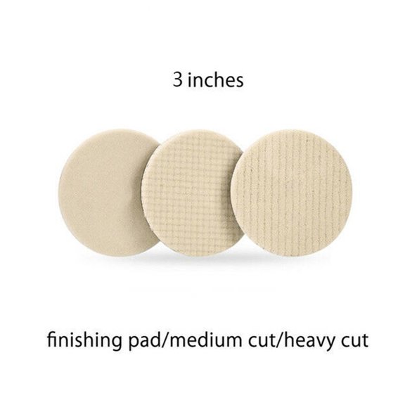 Cogfs 3 inch Wool Polishing Pads Buffing Pads Waxing Pads for Cars Polisher