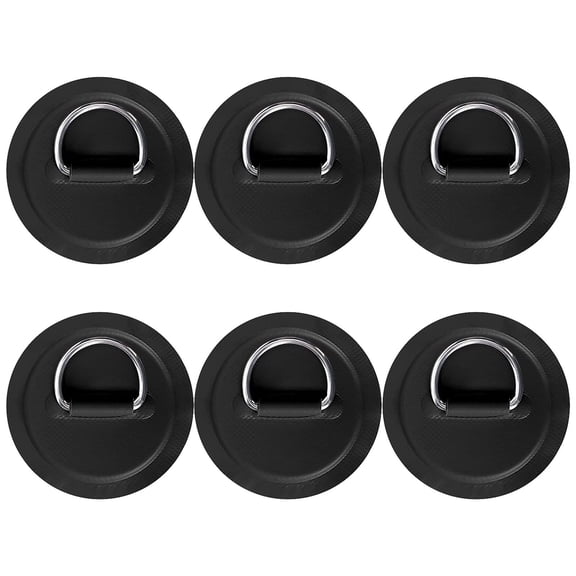 Cogfs 6 Pack Stainless Steel D-Ring Patch for Inflatable Boat Kayak Dinghy D-Ring