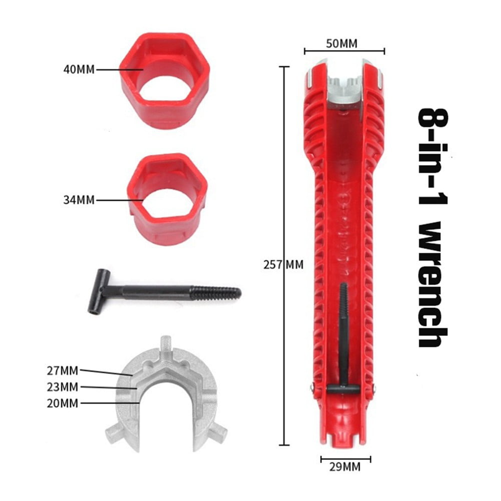 Cogfs 8 in 1 Wrench Bathroom Sink Wrench Plumbing Installation Tool