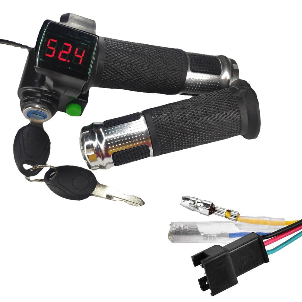 Cogfs E-Bike Throttle Grip Ebike Handlebar Intuitive and Convenient LCD Display Scooter Throttle Grip TwistThrottle Grips Cycling-Bicycle Components&Parts
