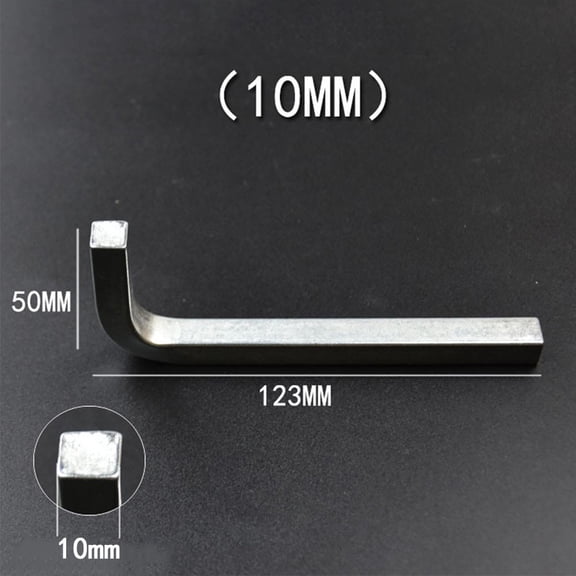 Cogfs L Shape Square Head Wrench Square Key 4 Point Wrench Screwdriver Set 10 mm (1 Pcs)