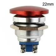 Cogfs Momentary Push Button Switch,Mushroom Cap NO ON&Off Waterproof Pushbutton Switch