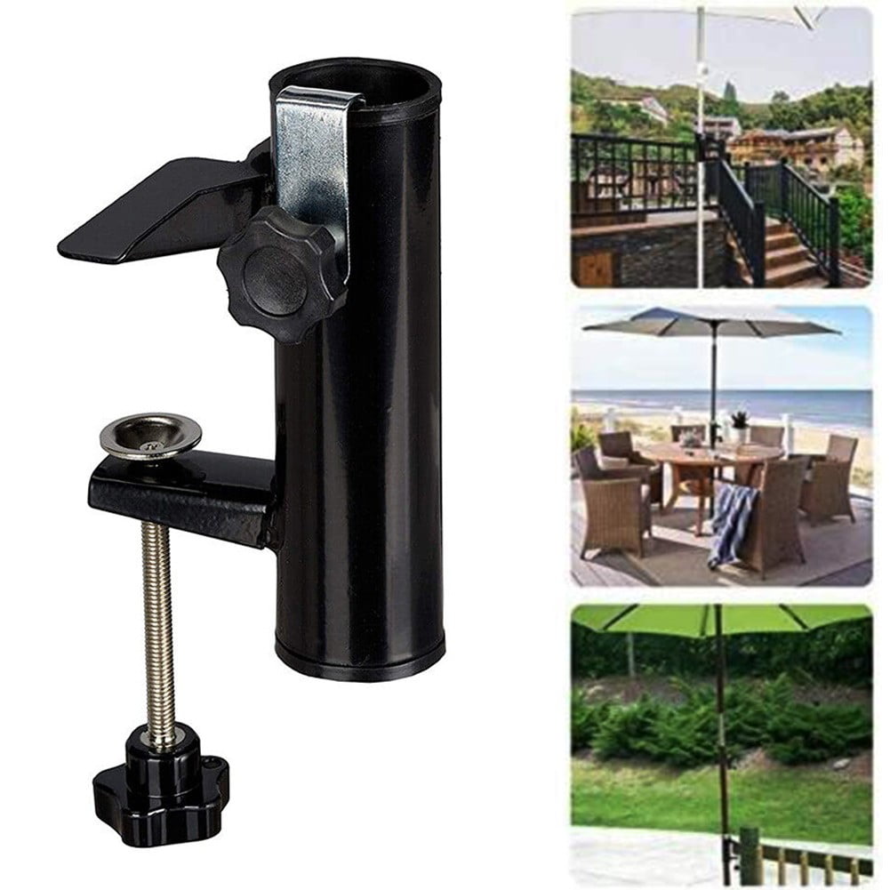 Cogfs Patio Umbrella Clamp, Parasol Holder Balcony Railing, Umbrella Stand for Outdoor Events