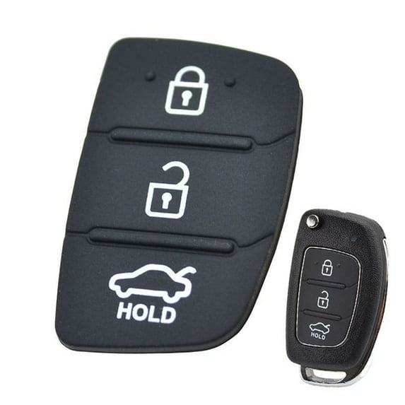 Cogfs Rubber Pad Remote Key Shell For Hyundai Creta I20 I40 Tucson Elantra IX35 IX45