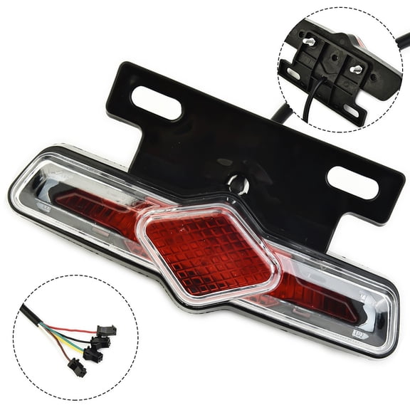 Cogfs Universal Bike Taillight Turn Signal Lamp 145*45*70（H)mm 36V-60V Accessories Replacements for Electric Bicycle Cycling-Bicycle Components&Parts