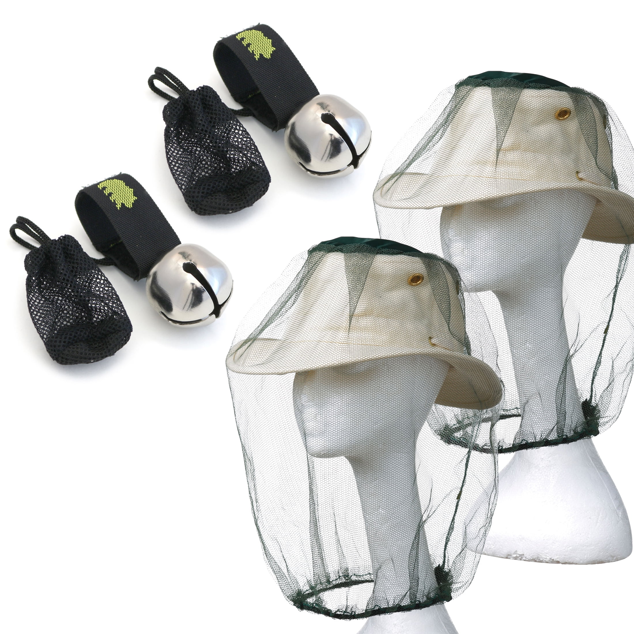 Coghlan s 2 Person Hiking Bundle 2 x Bear Bell and 2 x Mosquito Head Net Walmart