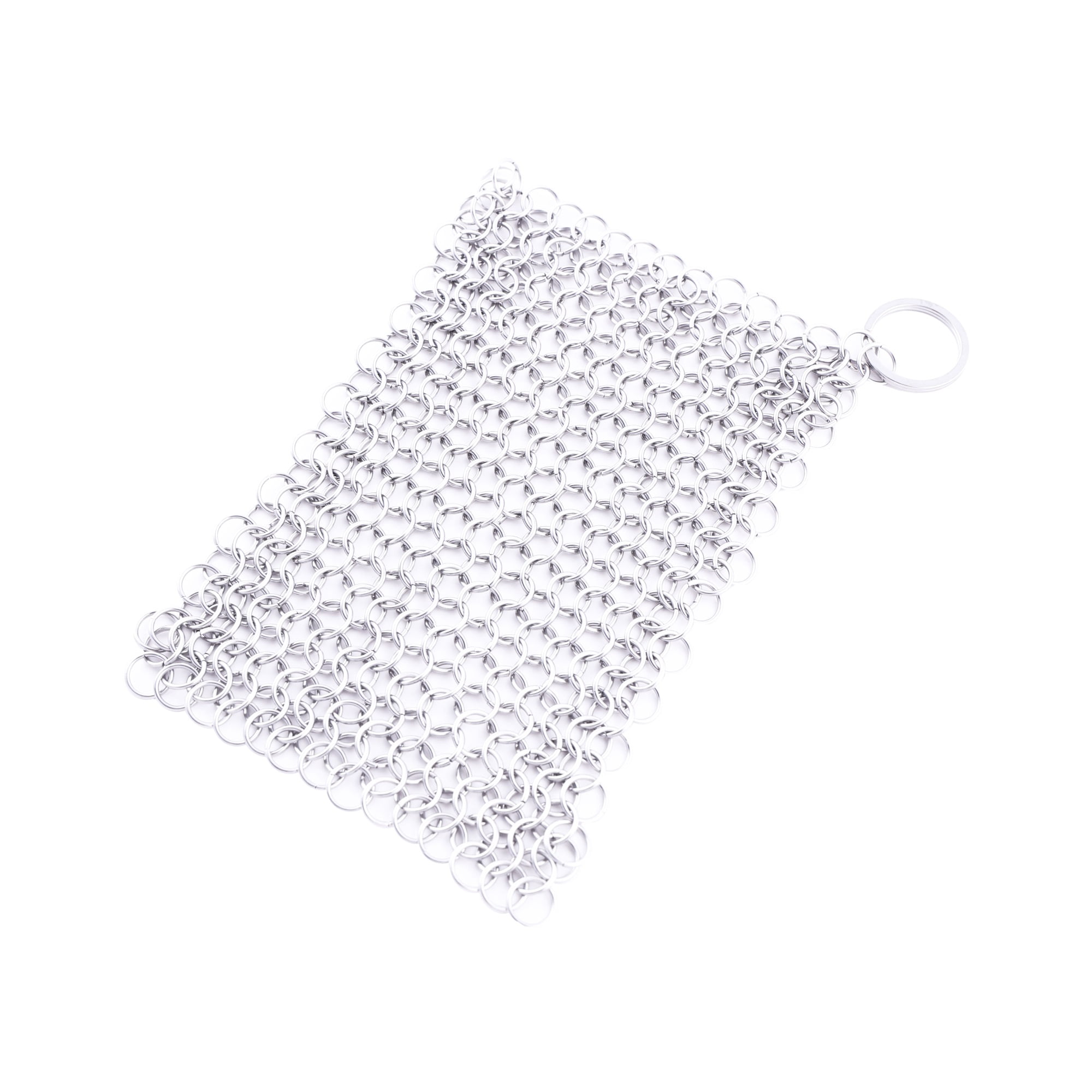 Stainless Steel Chainmail Cast Iron Scrubber, 5x5 Inches