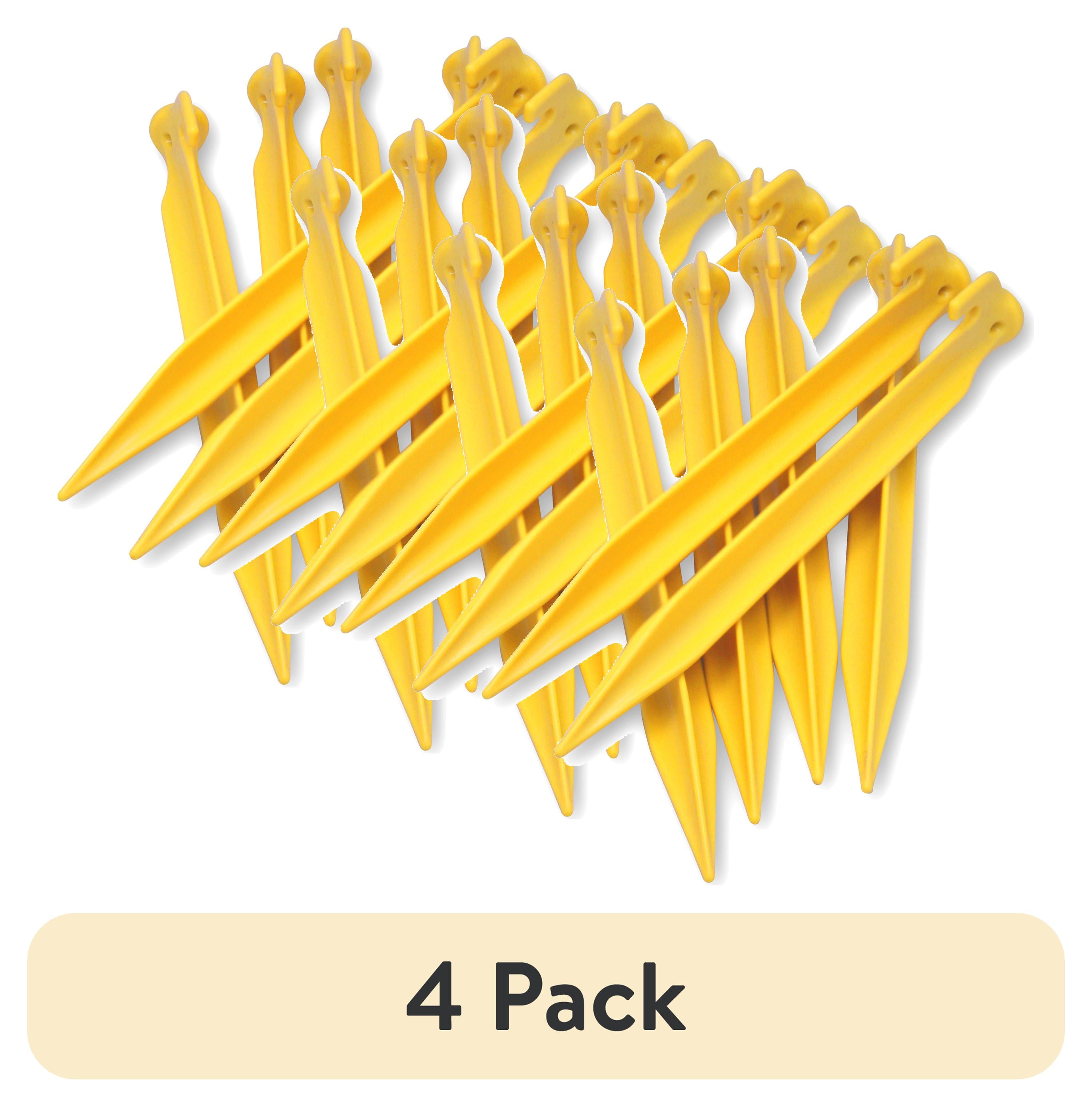 (4 pack) Coghlan's 9" ABS Plastic Tent Pegs Bulk with NoSlip Hook
