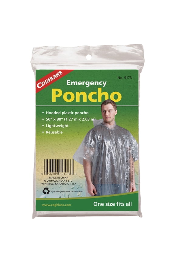 9173 Emergency Poncho 4 Pack