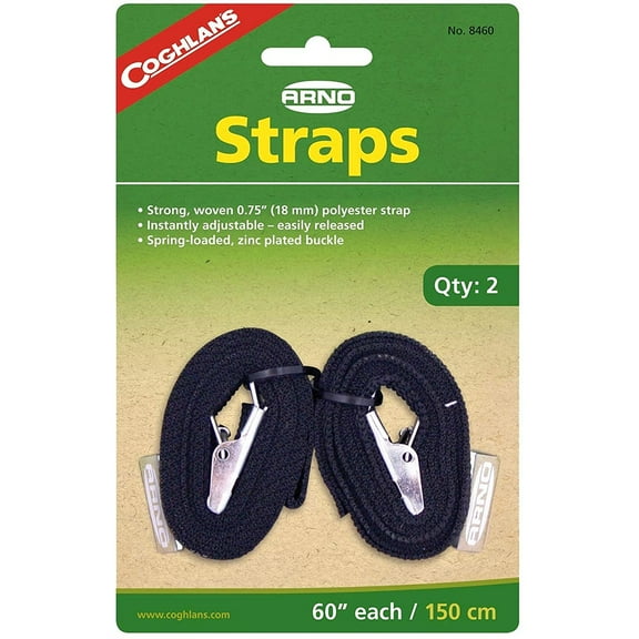 Coghlan's 60" Arno Straps (2 Count), Woven Polyester, Camping Hiking Survival