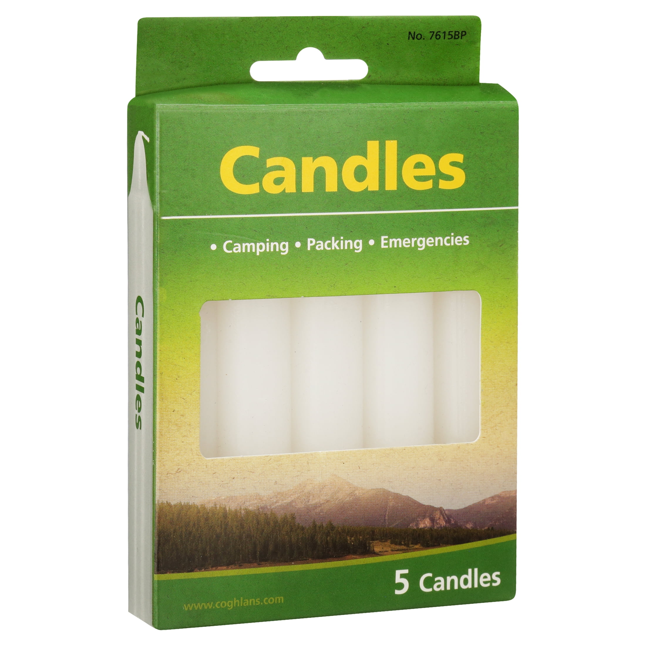 Compact Multi-Purpose Emergency Tapered Candles, 5-Pack