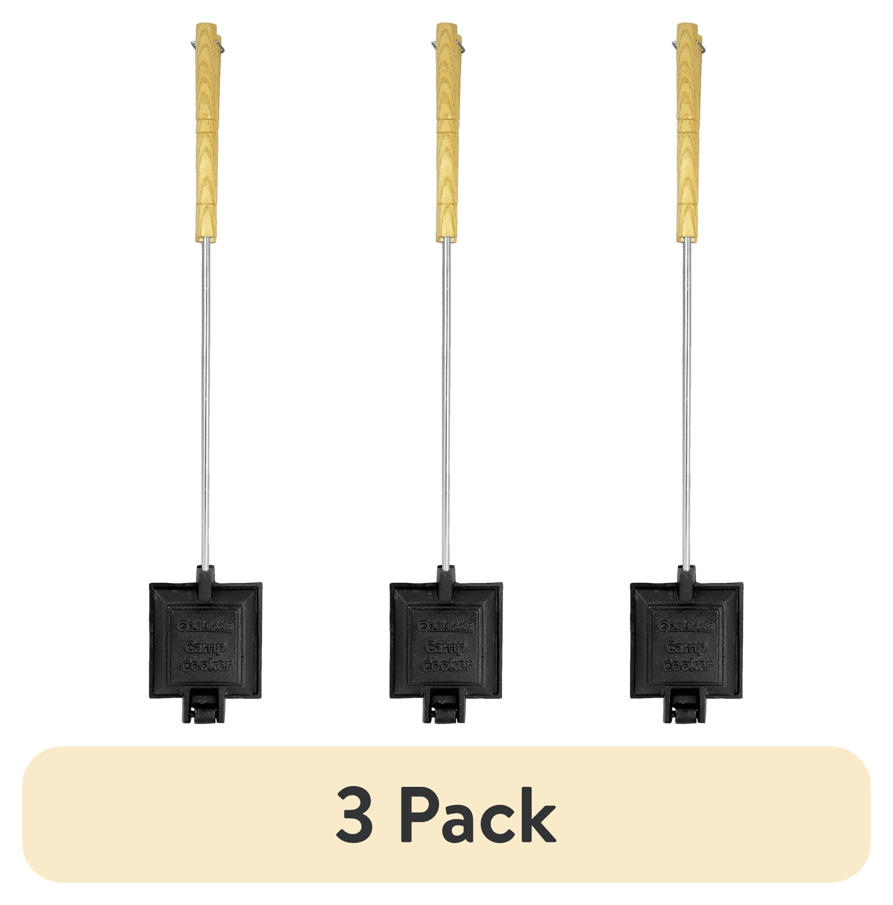 (3 pack) Coghlan's Cast Iron Camp Cooker - Pre-Seasoned Pie Iron Sandwich Maker with Heat-Resistant, Removable Handles, Easy-to-Clean for Toasted Pies, Grilled Sandwiches, and Meats, For Campfire and Outdoor - Walmart.com