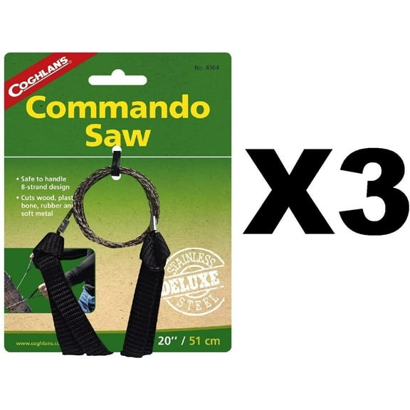 Coghlan's Deluxe Pocket Commando Saw 20" w/Nylon Handles 3-Pack