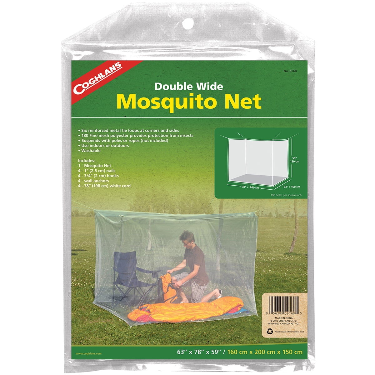 Coghlan's Double Wide Net, White, Mesh Netting Protection