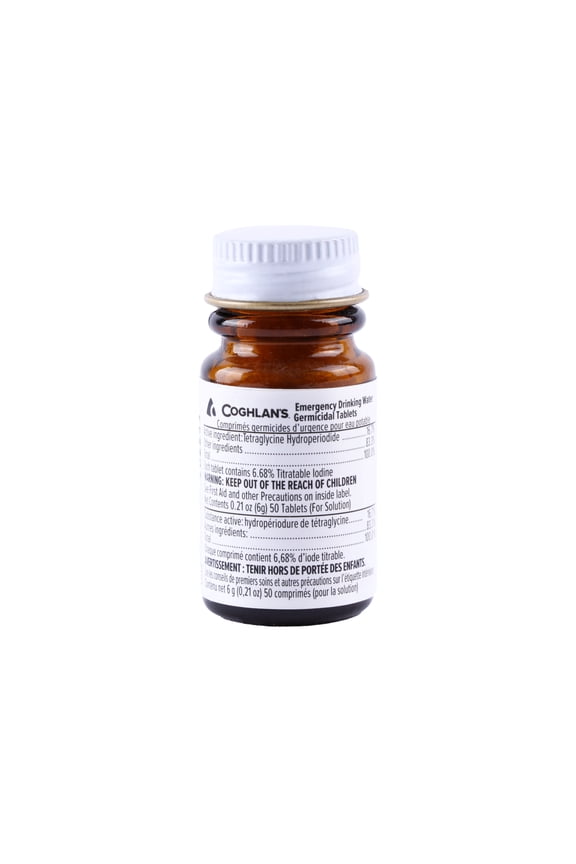 Drinking Water Germicidal Tablets - 50 Tablets, For Emergency, First-Aid or Survival Kit Use