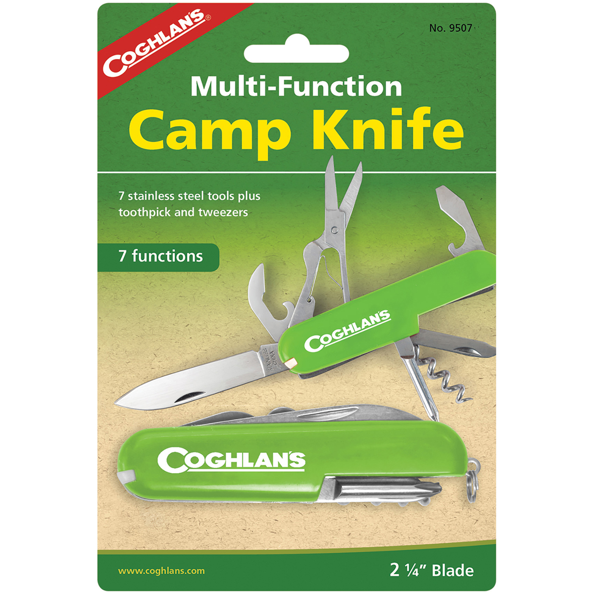 Coghlan's Multi-Function Camp Knife – Swiss Army Style, 5 Functions, Compact Camping Tool