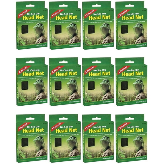 Coghlan's No-See-Um Head Net Ultra-Fine Mesh Mosquito Netting 12-Pack