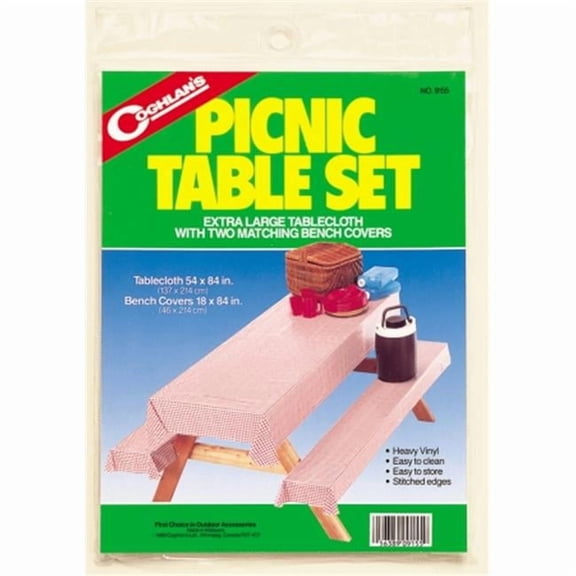 Coghlan's Picnic Table Set - Tablecloth and Bench Covers