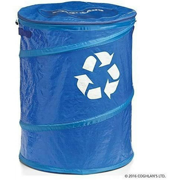 Coghlan's Pop-Up 29.5 Gallons Polyethylene Recycle Bin, Blue