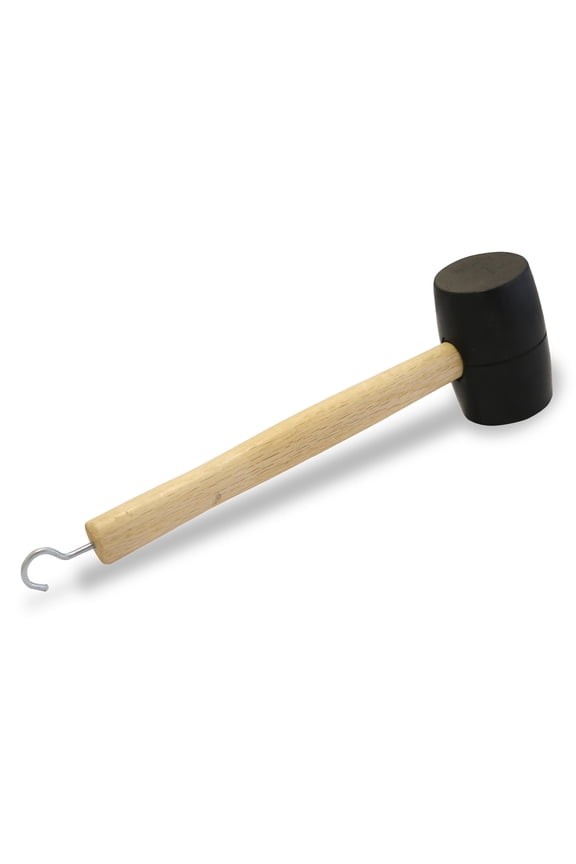 Rubber Mallet with Wooden Handle and Butt Hook