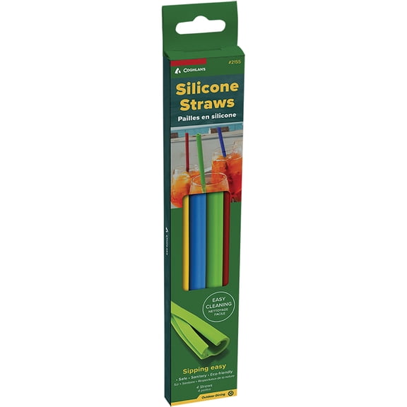 Coghlan's Silicone Straws 4-Pack - Multicolor