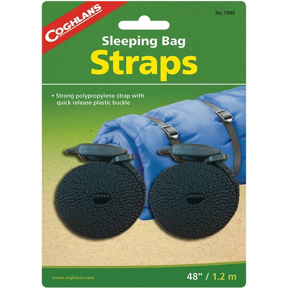 Coghlan's Sleeping Bag Straps 2 Pack, 48" Length, Polyester Material with Quick Release Buckle
