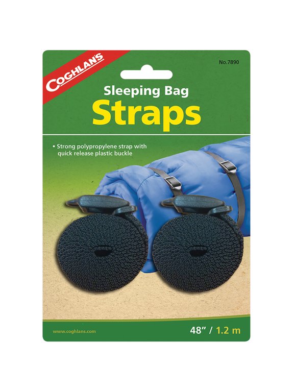 Sleeping Bag Straps 2-Pack, 48 Inch Length, Polyester Quick Release Buckle