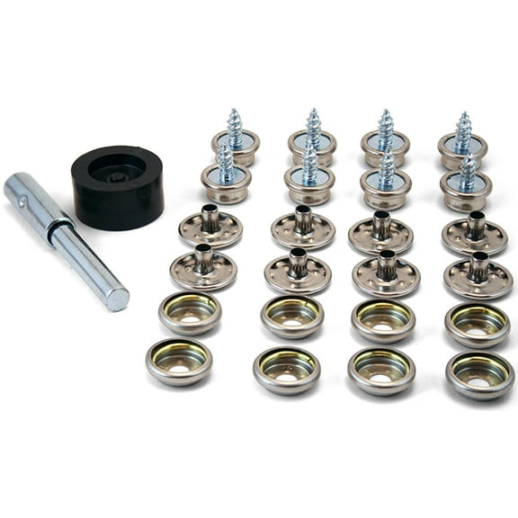 Coghlan's Snap Fastener Kit, Set of 8 Nickel Plated Fasteners for Tent Trailers, Boat Covers, Awnings, Curtains