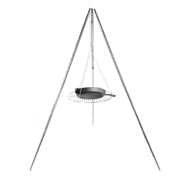 Coghlan's Tri-Pod Grill, Ideal for open fire cooking for Camping, RV, Outdoor Picnics and BBQ, Easy to Set-up and Made of Durable Nickel Plated Steel