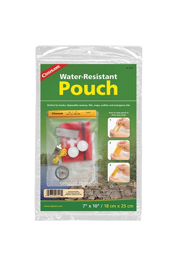 Coghlan's Water Resistant Pouch, 7" x 10", Store Matches, Supplies, & First Aid