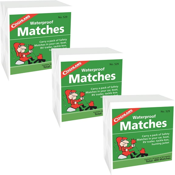 Coghlan's Waterproof Matches, Safety with Striker (30 Pack)