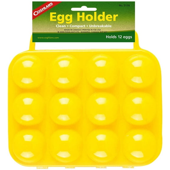 Coghlan's Yellow Plastic 1 Dozen Camping Egg Carrier