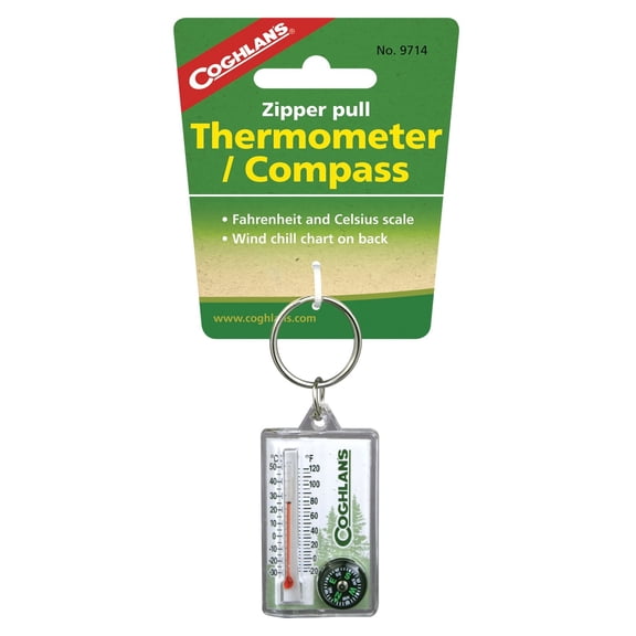 Coghlan's Zipper Pull Weather Thermometer Analog Thermometer