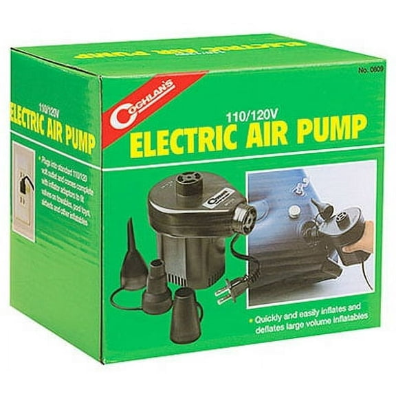 Coghlan's Electric Air Pump 120V Quick Fill - 3 Valve Adapters - 3 Piece