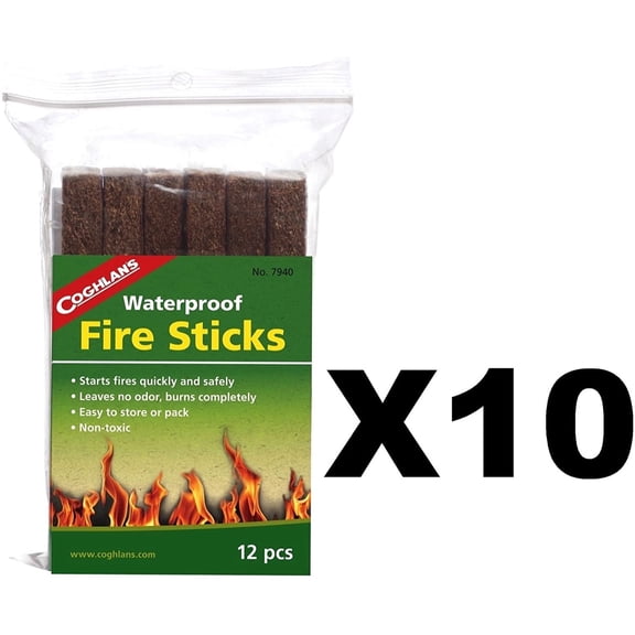 Coghlan's Fire Sticks - Easy Lighting for Campfires - 12 Count