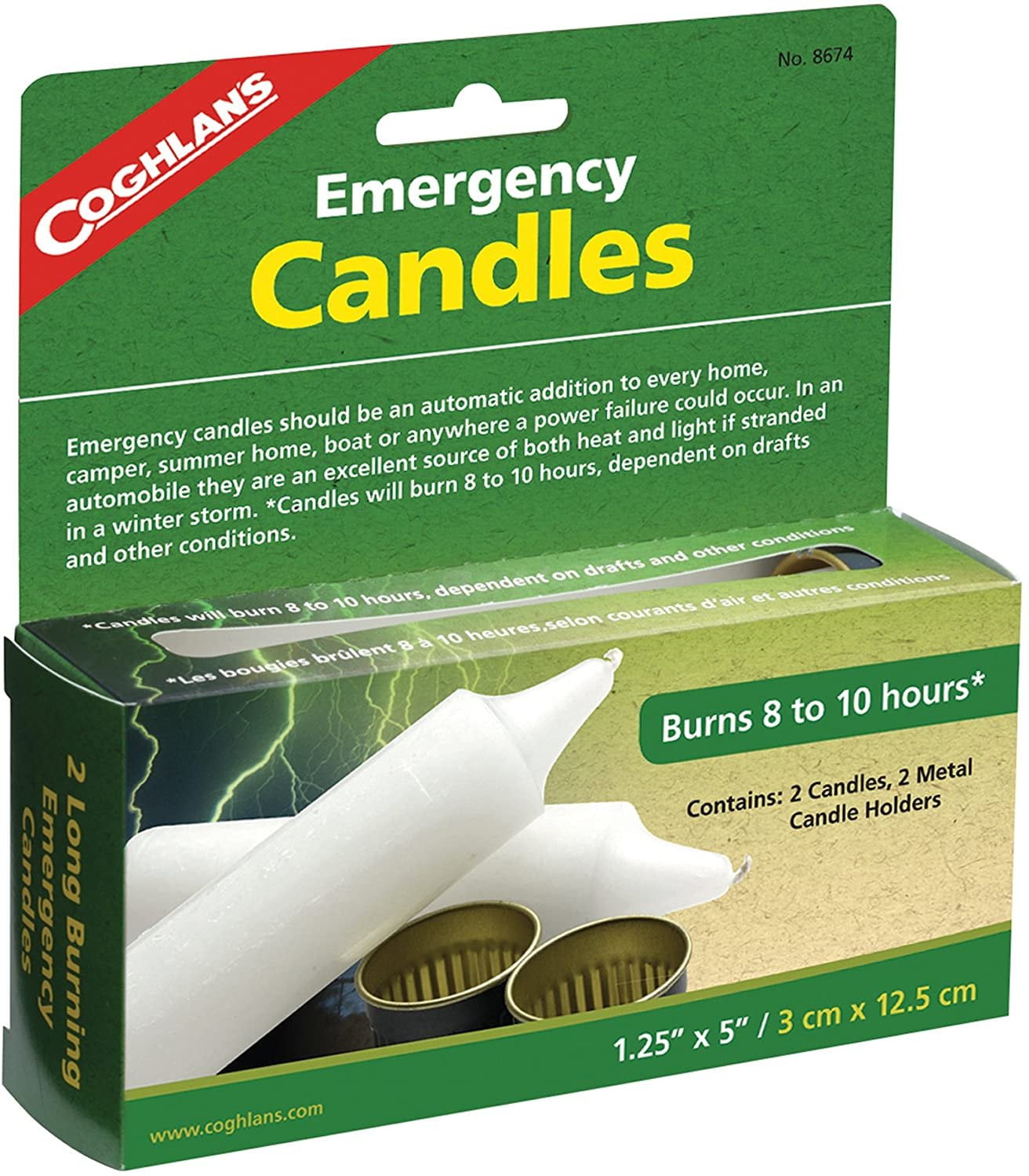 Coghlans 8674 Emergency Candles Long Burning, Camping Essentials