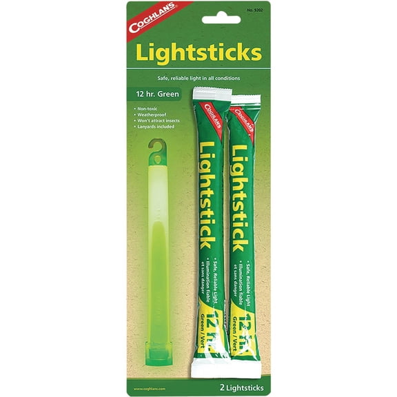 Coghlans 9202 2-Pack Lightsticks - Green