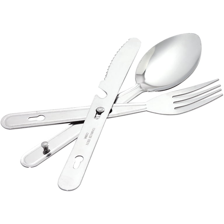 Coghlan's Stainless Steel Cutlery Set, Compact Nesting Knife Fork
