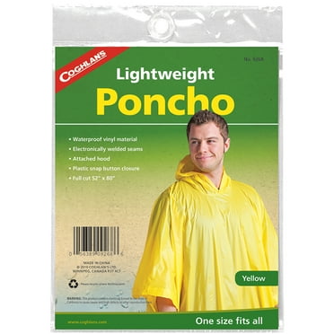 Coghlans Lightweight Poncho- Yellow