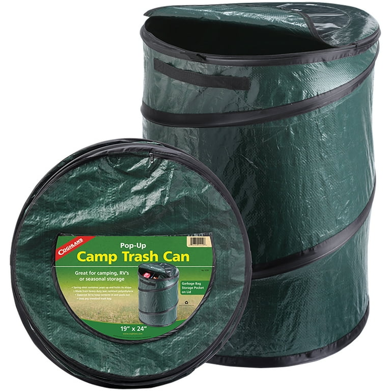 Coghlans Camping Pop Up Collapsible Garbage Bin Folding Outdoor Trash Can 19 x 24 Walmart
