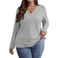 thumbnail image 1 of Cogild Plus Size Sweaters for Women Ribbed Knit Long Sleeve Oversized Top, 1 of 5