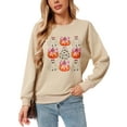 thumbnail image 1 of Cogild Spooky Scream Face Halloween Festival Sweatshirt for Womens Cozy Hollwenns Graphic Pullover Sweatershirts for Womens, 1 of 7