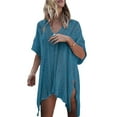 thumbnail image 1 of Cogild Swimsuit Cover Up for Women Crochet Sleeveless Tunic V Neck Bikini Beachwear Sheer Bathing Suit Coverups, 1 of 6