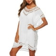 thumbnail image 1 of Cogild Swimsuit Cover up for Women White Crochet Beach Coverup Bathing Suit Cover Ups, 1 of 5