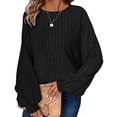 thumbnail image 1 of Cogild Women's Plus Size Sweaters for Women, Lightweight Ribbed Solid Color Long Sleeve, Oversized, 5XL, 1 of 6